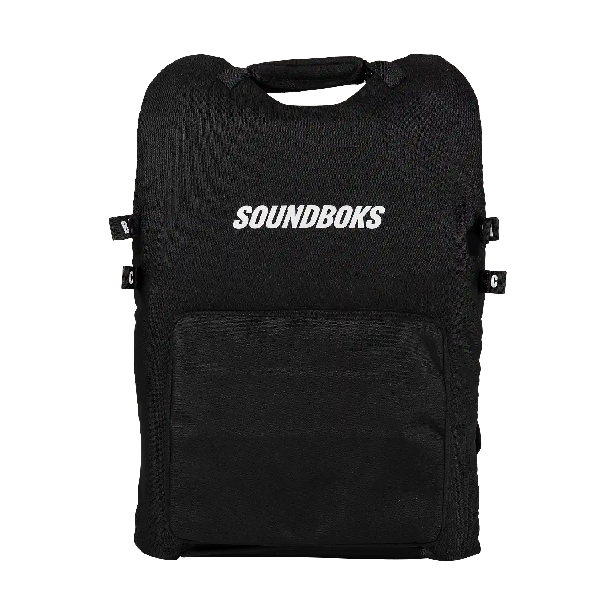 SOUNDBOKS The Backpack from the front#grill-farve_sort,en:grill-color_black